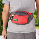Fanny Pack Zip Pouch Hiking Climbing Sport Bum Waist Bag - Light Blue