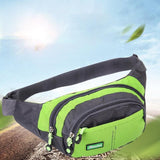 Fanny Pack Zip Pouch Hiking Climbing Sport Bum Waist Bag - Green