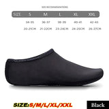 Unisex Water Shoes Slip On Aqua Socks Swim Surf Diving Yoga Exercise Reef Shoes - Black-S