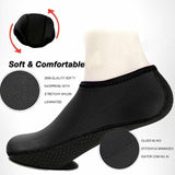 Unisex Water Shoes Slip On Aqua Socks Swim Surf Diving Yoga Exercise Reef Shoes - Black-S