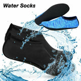 Unisex Water Shoes Slip On Aqua Socks Swim Surf Diving Yoga Exercise Reef Shoes - Black-S