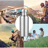 500/750/1000Ml Stainless Steel Water Bottle Motivational Sports Drink Cup Flask - 500ML