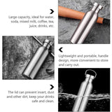500/750/1000Ml Stainless Steel Water Bottle Motivational Sports Drink Cup Flask - 500ML