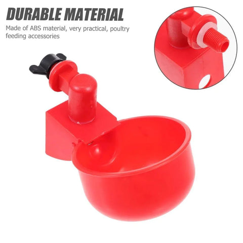 6x Automatic Chicken Water Cup Waterer Poultry Drinking Bowl Feeder Drinker Tool