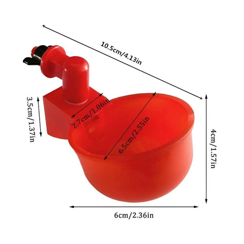 6x Automatic Chicken Water Cup Waterer Poultry Drinking Bowl Feeder Drinker Tool
