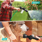 Washing Nozzle Plant Pet Hose 8-Mode Garden Car Water Foam Sprayer Soap Dispenser - Yellow