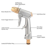 2Pcs High Pressure Water Spray Handle Nozzle Brass Garden Hose Pipe Lawn Car Wash