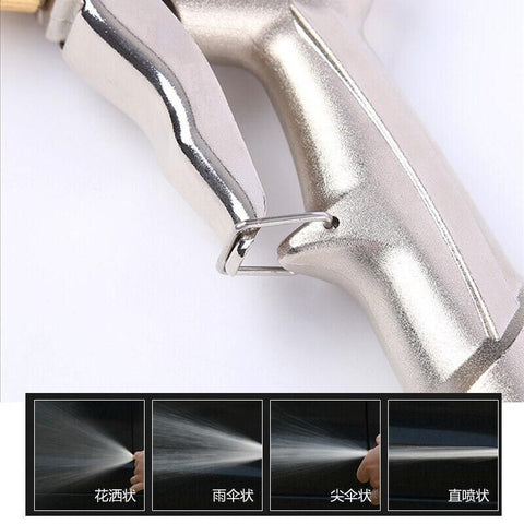 2Pcs High Pressure Water Spray Handle Nozzle Brass Garden Hose Pipe Lawn Car Wash