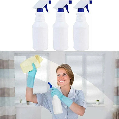 3PCS 500ml Reusable Plastic Spray Bottles for Cleaning Garden Car Use