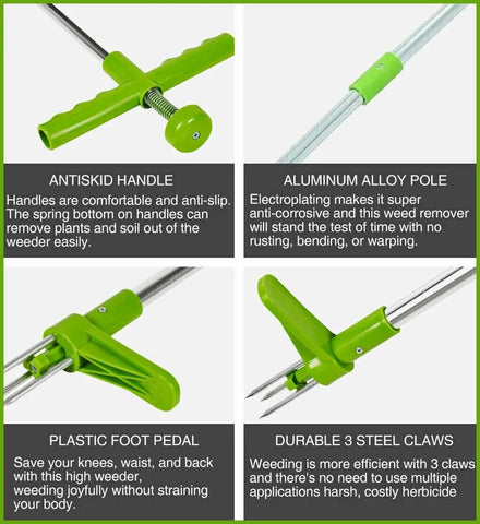 Weed Puller Garden Golves Claws Weeder Twister Twist Pull Lawn Root Remover Tool