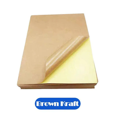 A4 Self Adhesive Sticker Paper Sheet Label Laser Inkjet Print Mailing Address - White Matte 3x9 *20 PCS