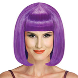 Short Bob Wig with Bangs for Women Synthetic Cosplay Party Hair in 14 Colours - Red