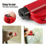 3 In 1 Car Window Glass Breaker Emergency Escape Tool with Cutter - Pink