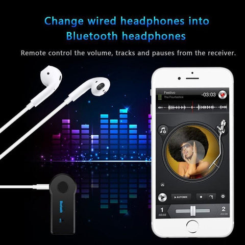 New 1Pc Wireless Bluetooth To Aux 3.5Mm Audio Stereo Car Music Receiver Au Stock
