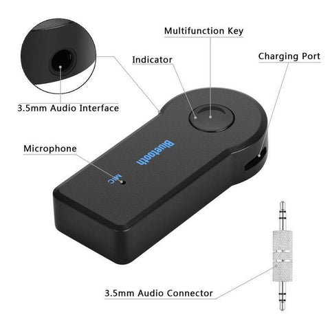 New 1Pc Wireless Bluetooth To Aux 3.5Mm Audio Stereo Car Music Receiver Au Stock