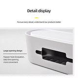 Cable Power Management Storage Box Socket Wire Tidy Organiser Hide Case - White