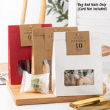 10PCS Snowflake Kraft Paper Candy Bag with Window Biscuit Self Standing Food Bag - White