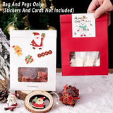 10PCS Snowflake Kraft Paper Candy Bag with Window Biscuit Self Standing Food Bag - White