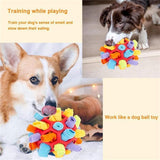 Snuffle Ball Dog Toy for Treat Dispensing and Nose Work Training Soft Washable Feeder