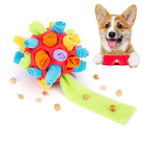 Snuffle Ball Dog Toy for Treat Dispensing and Nose Work Training Soft Washable Feeder