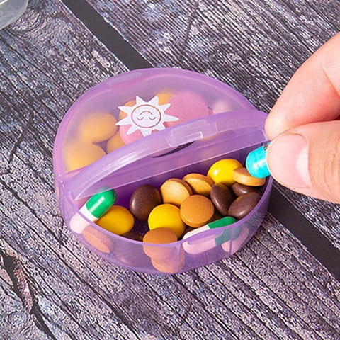 7 Day Weekly Case Dispenser Medicine Tablet Organizer Storage Container Pill Box - Black