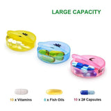 7 Day Weekly Case Dispenser Medicine Tablet Organizer Storage Container Pill Box - Black