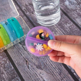 7 Day Weekly Case Dispenser Medicine Tablet Organizer Storage Container Pill Box - Black