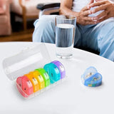 7 Day Weekly Case Dispenser Medicine Tablet Organizer Storage Container Pill Box - Black