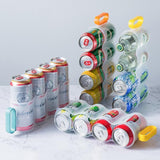 Beer Soda Can Storage Holder Kitchen Fridge Space Saver Rack Organizer 1-3PCS - Yellow