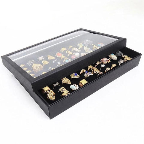 100 Slot Jewelry Ring Earring Storage Box Display Organizer Case Tray Holder - 1PC