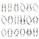 Hairline Edge Tattoo Stickers - Curly Fringe Decals for Women Styling - 1