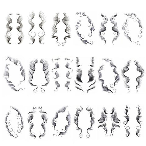Hairline Edge Tattoo Stickers - Curly Fringe Decals for Women Styling - 1