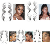 Hairline Edge Tattoo Stickers - Curly Fringe Decals for Women Styling - 1