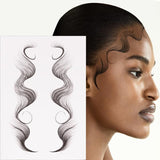 Hairline Edge Tattoo Stickers - Curly Fringe Decals for Women Styling - 1