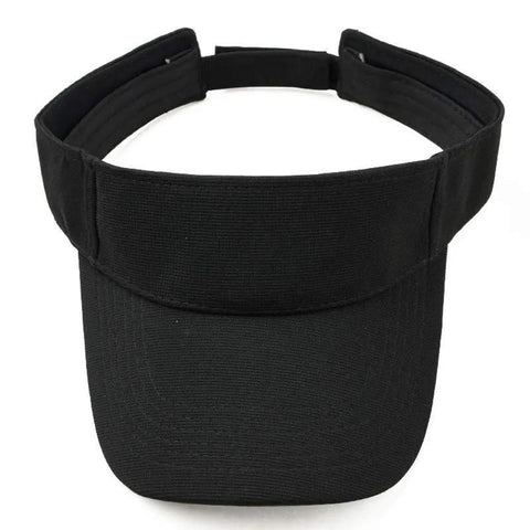 Women Adjustable UV Protection Sport Visor Cap Beach Sun Hat New Stylish Design - Black