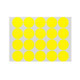Yellow Assorted Sizes Colour Sticker Dots Adhesive Round Labels Circular Spot Scrapbook - 13mm*132 Dots