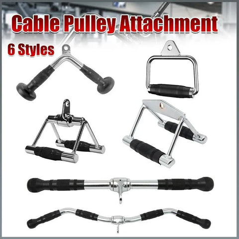 Close Grip Triangle Row Handle - Cable Pulley Attachment Gym Bar (1 Piece)