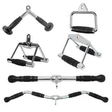 Close Grip Triangle Row Handle - Cable Pulley Attachment Gym Bar (1 Piece)