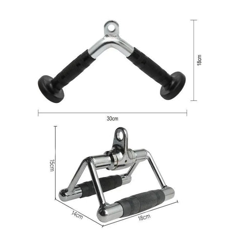 Close Grip Triangle Row Handle - Cable Pulley Attachment Gym Bar (1 Piece)