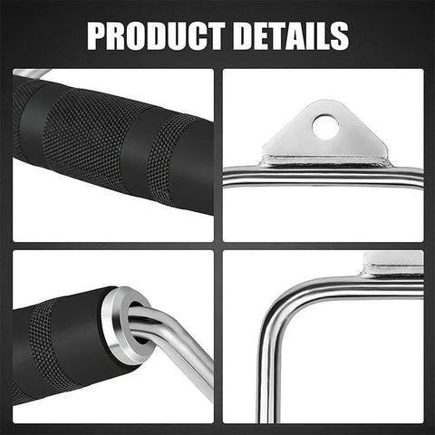 Close Grip Triangle Row Handle - Cable Pulley Attachment Gym Bar (1 Piece)