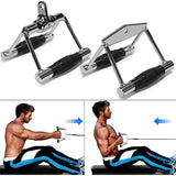 Close Grip Triangle Row Handle - Cable Pulley Attachment Gym Bar (1 Piece)