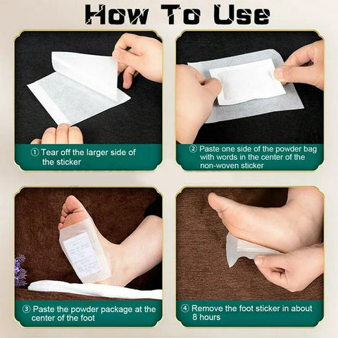 10-300 Ginger Herbal Detox Foot Patches for Slimming & Cleansing - 10PCS