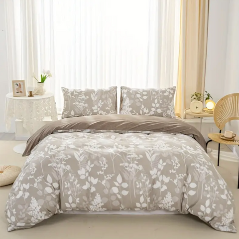 Dreamfields - Canvas Fleur Quilt Cover Set - (2pcs, King Single Size)