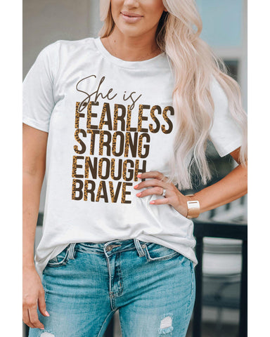 Azura Exchange FEARLESS STRONG ENOUGH BRAVE Graphic Tee - L
