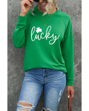 Azura Exchange Lucky Clover Print Graphic Sweatshirt - XL
