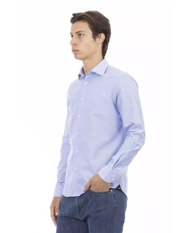 Baldinini Trend Men's Light Blue Cotton Shirt - L