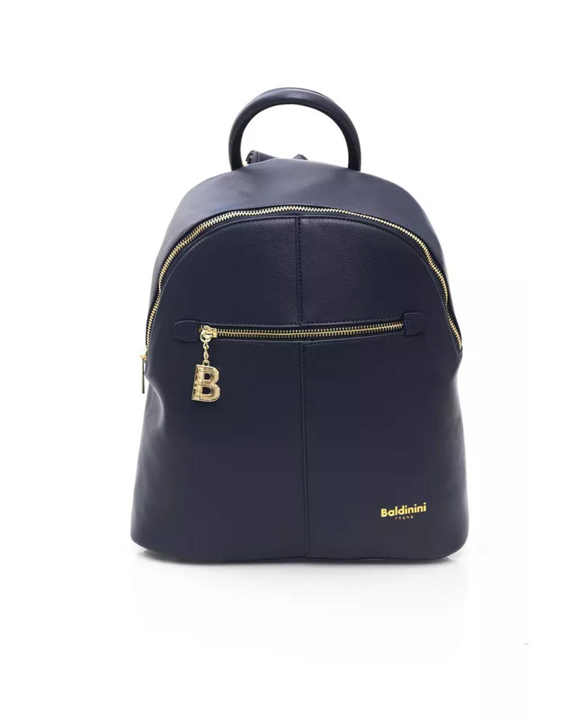 Golden Front Logo Zip Closure Backpack One Size Women