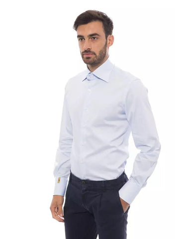 Billionaire Italian Couture Men's Light Blue Cotton Shirt - 2XL