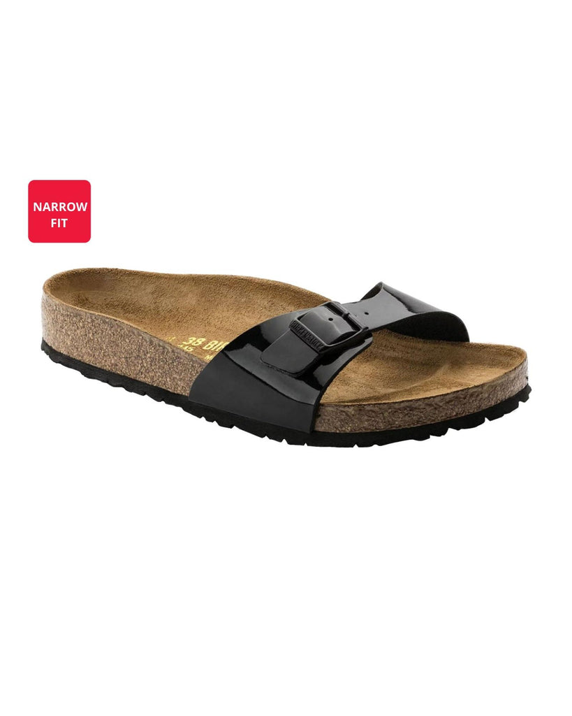 Narrow-Fit Cork Sandals with Buckle Strap - 41 EU