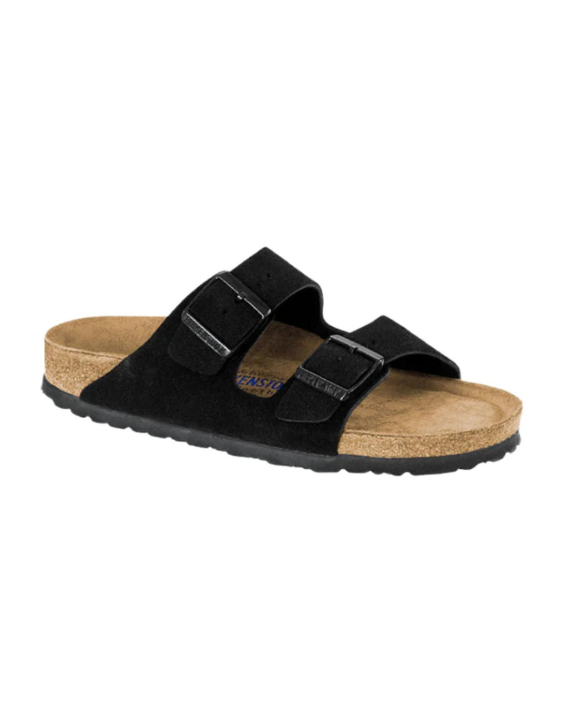 Suede Footbed Sandals with Adjustable Buckles - 37 EU